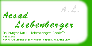 acsad liebenberger business card